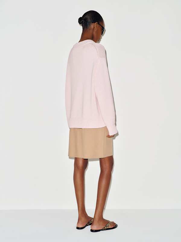 Cove Cotton Oversized Crew - Cherry Blossom