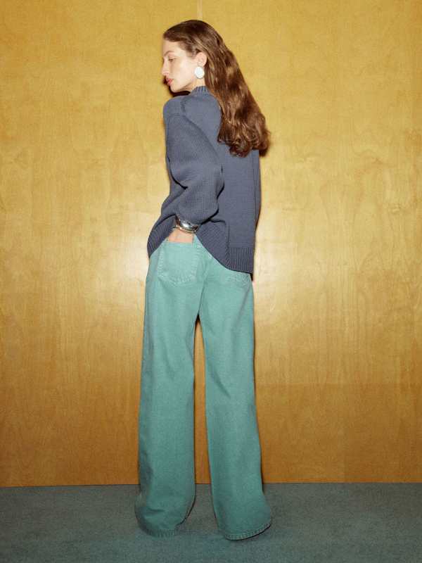 Cove Cotton Oversized Crew - Flint