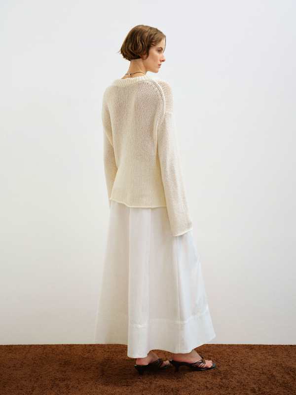 Elliot Boucle Crew - Fior Di Latte