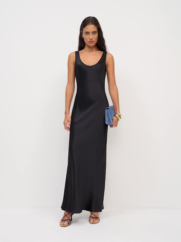 Pamela Silk Dress - Black