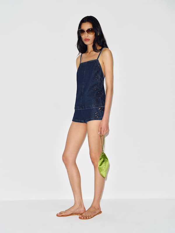 Bernice Denim Two Piece - Prespa Eyelet