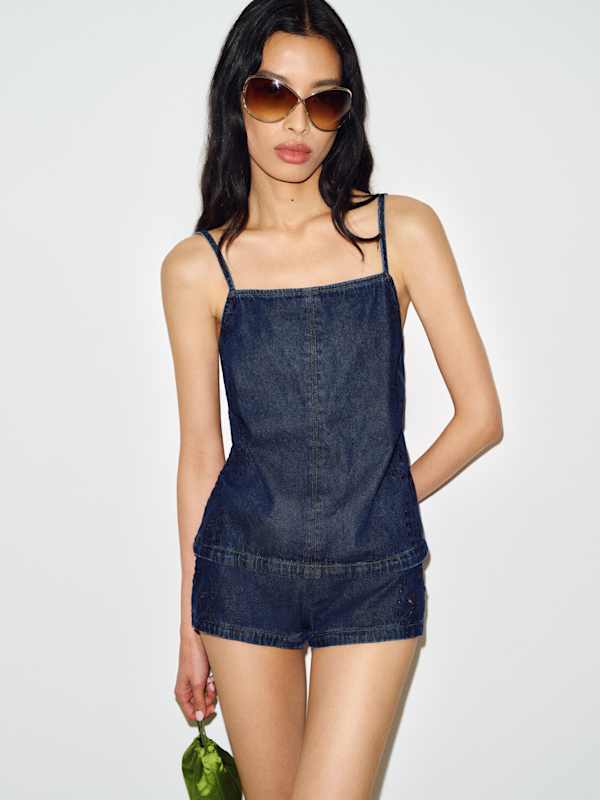 Bernice Denim Two Piece - Prespa Eyelet
