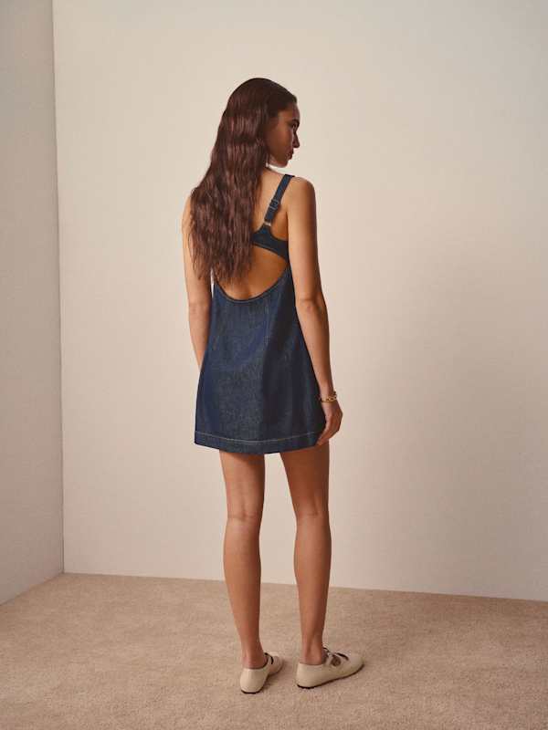 Elinda Denim Mini Dress - Volio