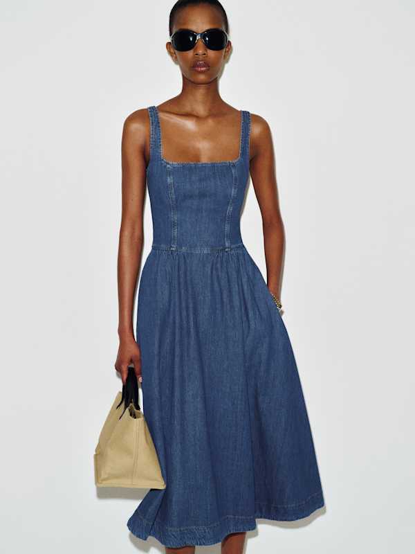 Janu Denim Midi Dress - Morant