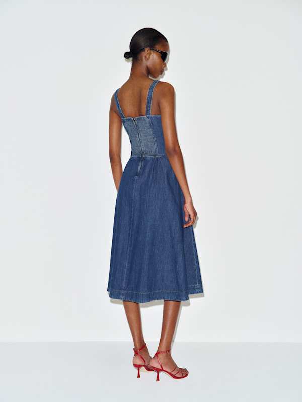 Janu Denim Midi Dress - Morant
