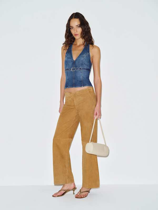 Randy Denim Halter Top - Pyramid