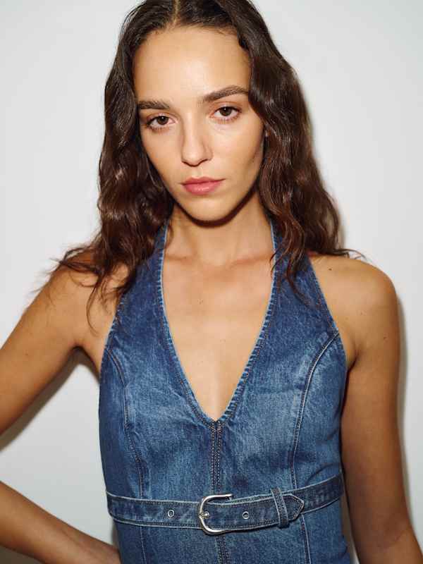 Randy Denim Halter Top - Pyramid