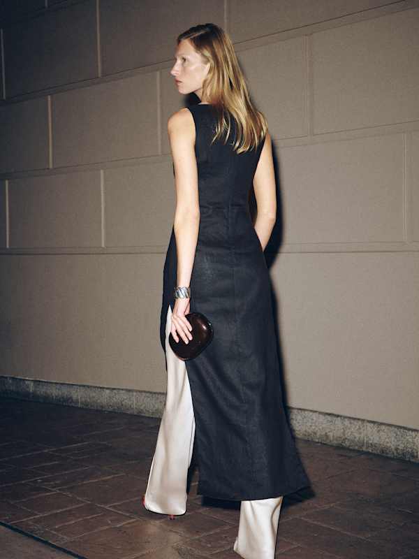 Alix Linen Dress - Black