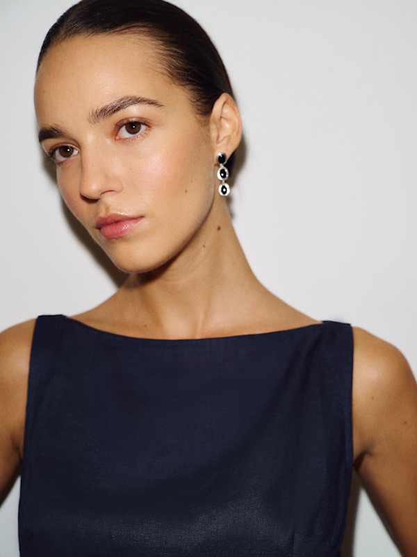 Alix Linen Dress - Midnight