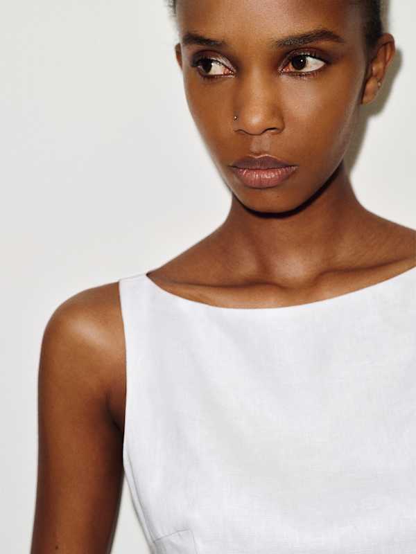 Alix Linen Dress - White