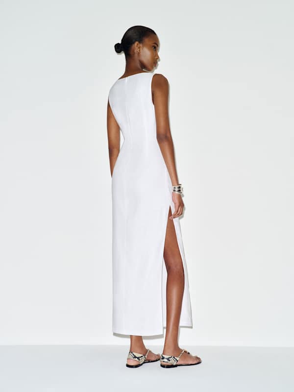 Alix Linen Dress - White