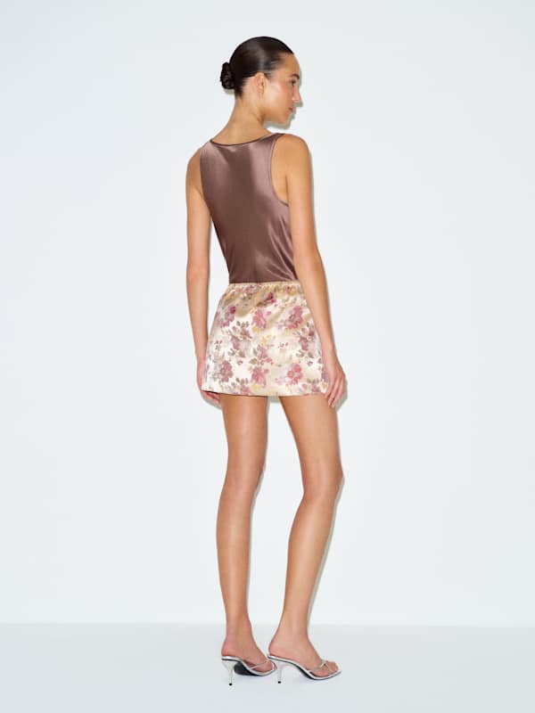 Elva Skirt - Yellow Jacquard