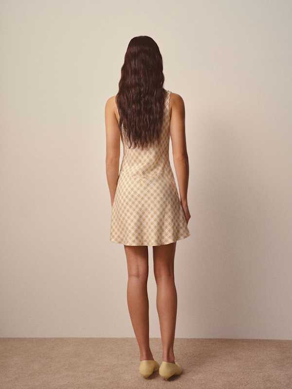 Louisa Silk Dress - Diane Check