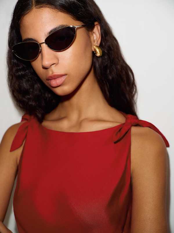 Louisa Silk Dress - Lipstick