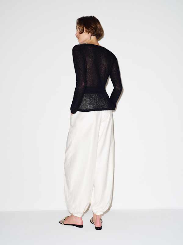 Delphine Sheer Cardigan - Black