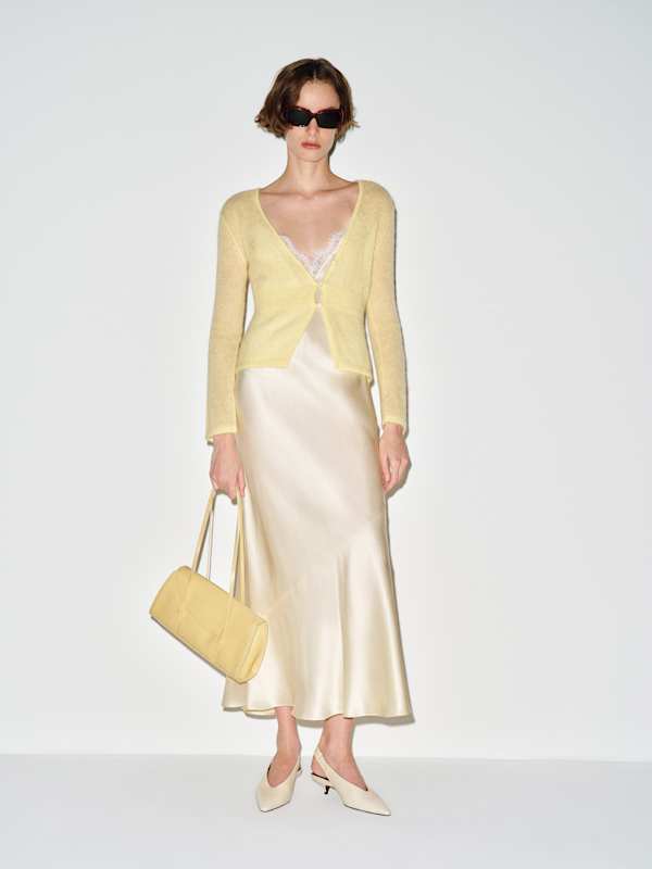 Delphine Sheer Cardigan - Pineapple