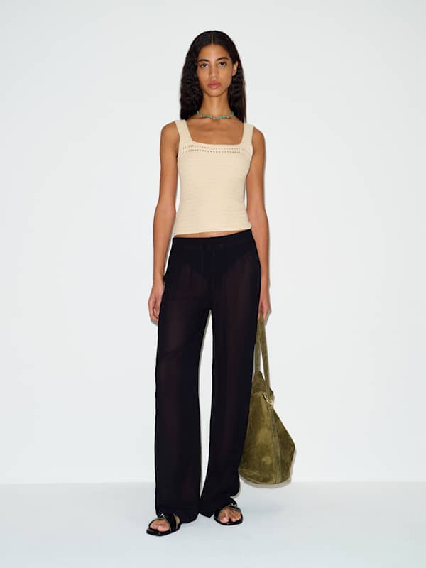 Azara Cotton Sweater Tank - Birch