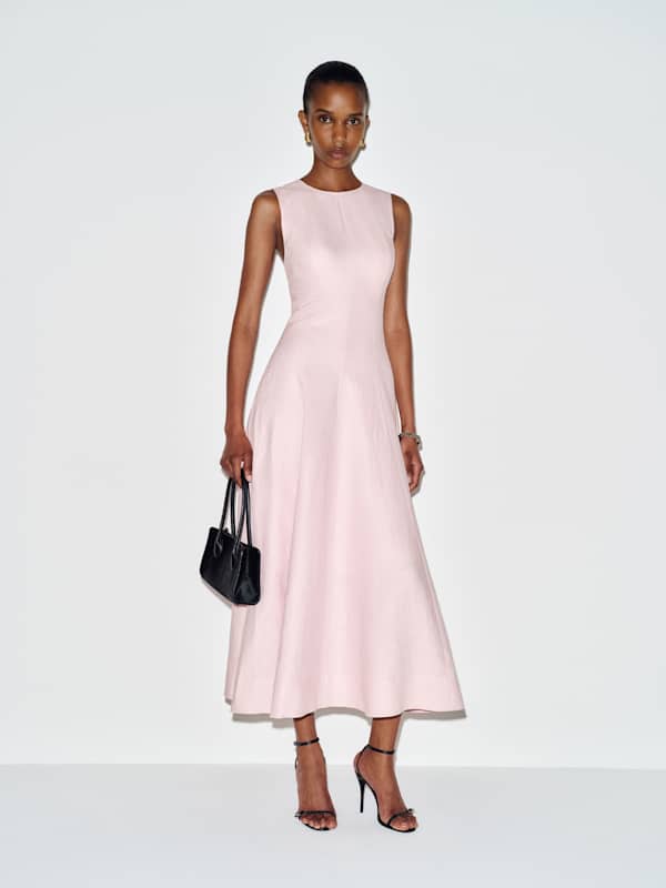 Cecilia Linen Dress - Cherry Blossom