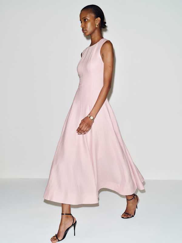 Cecilia Linen Dress - Cherry Blossom