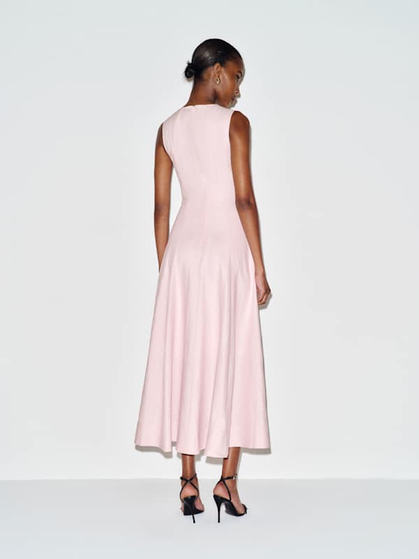 Cecilia Linen Dress - Cherry Blossom