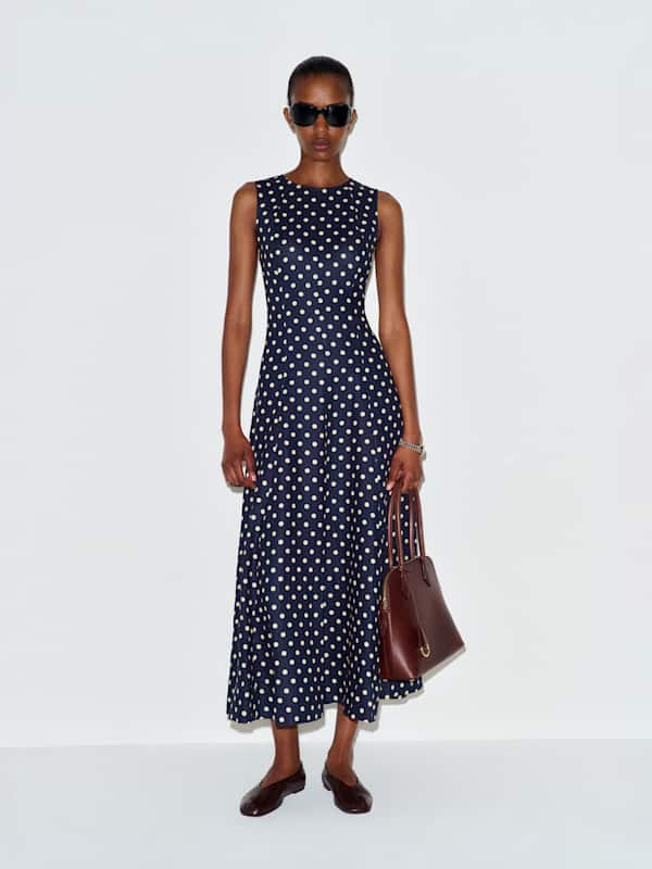 Cecilia Linen Dress - Orion Dot