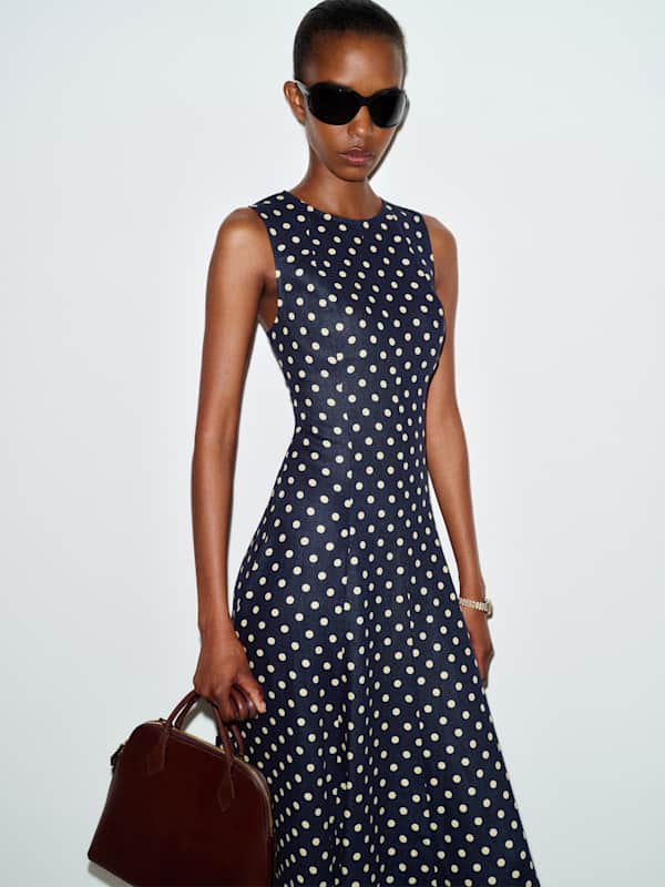 Cecilia Linen Dress - Orion Dot