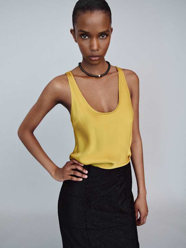 Veya Silk Top - Chartreuse