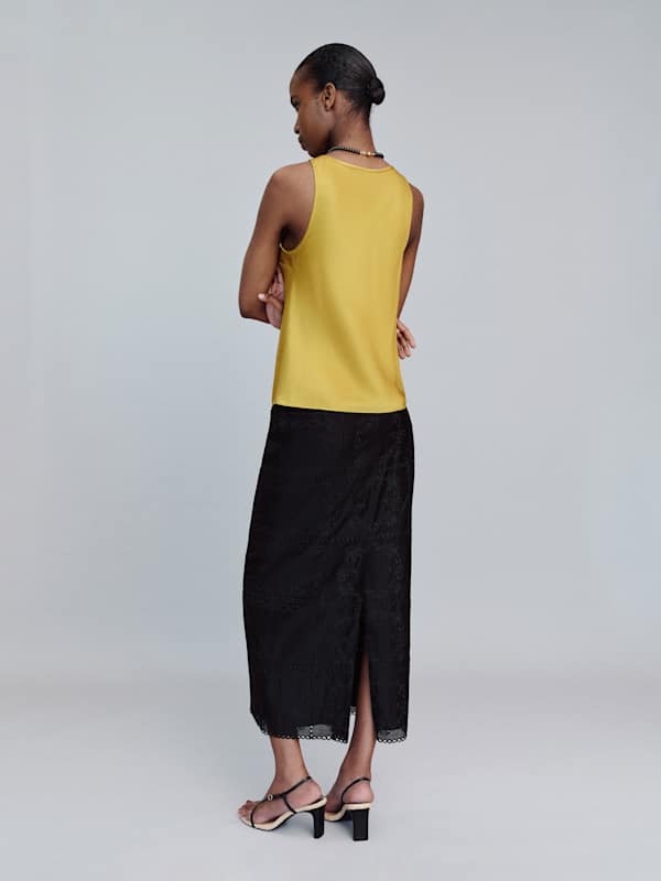 Veya Silk Top - Chartreuse