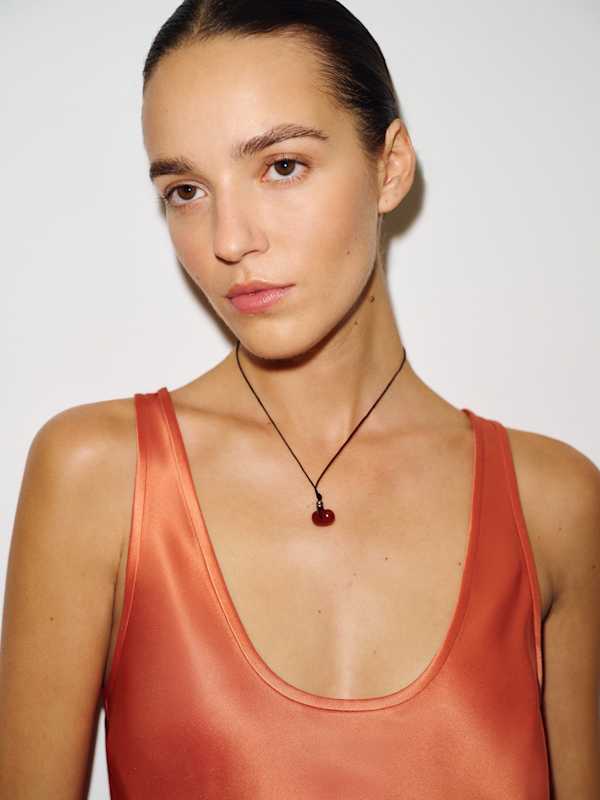 Veya Silk Top - Guava