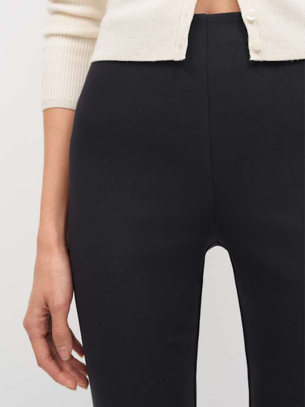 Jill Cropped Knit Pant - Black