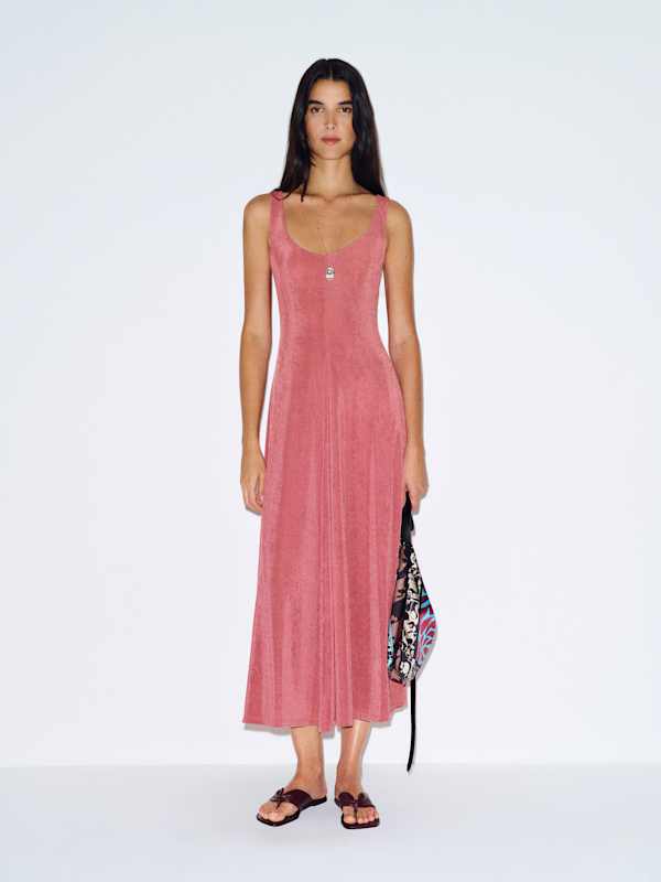 Campbell Knit Dress - Coral
