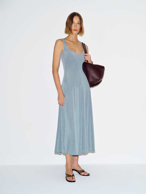 Campbell Knit Dress - Light Blue