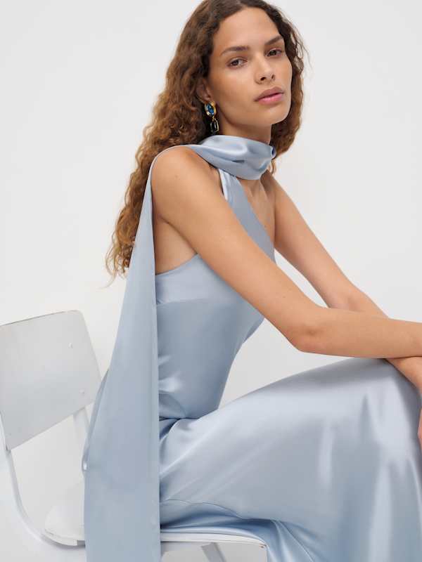 Jazzlyn Silk Dress - Mineral