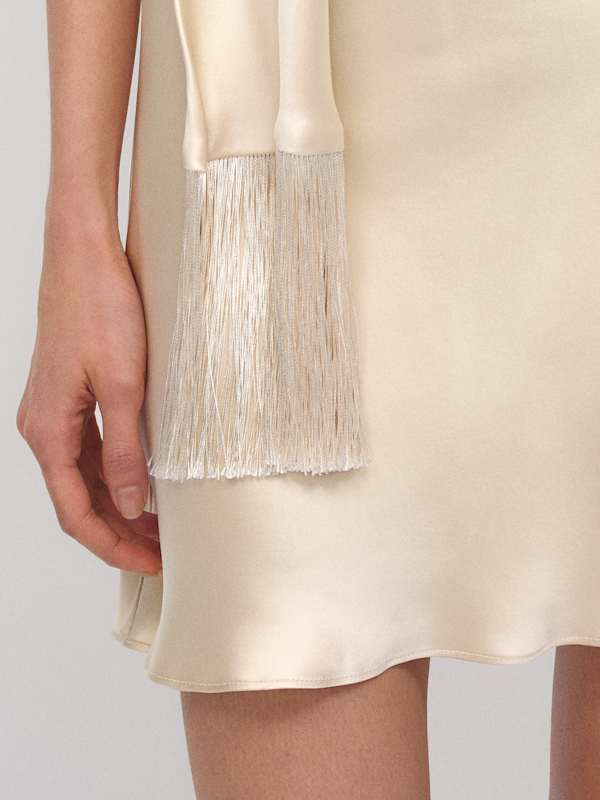 Helen Silk Dress - Almond