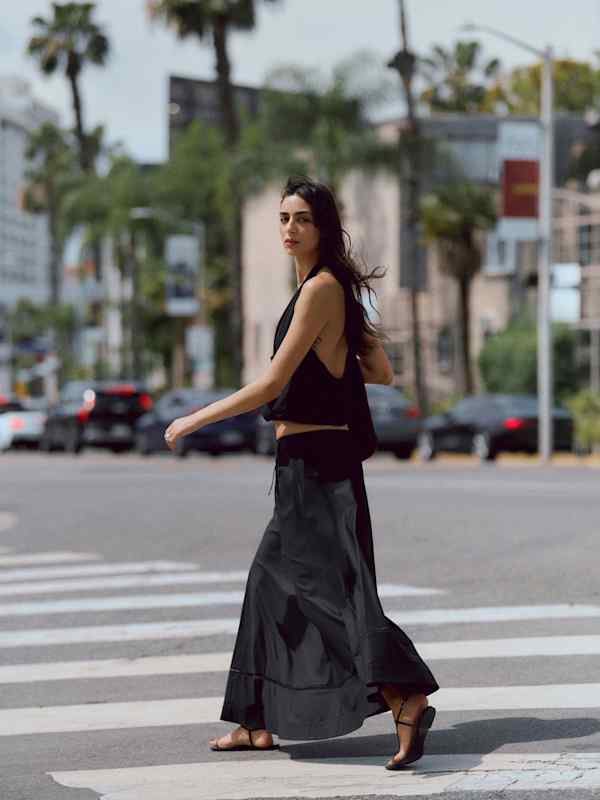 Cleo Skirt - Black Lattice