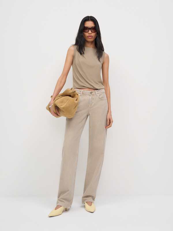 Jaine Knit Top - Light Taupe