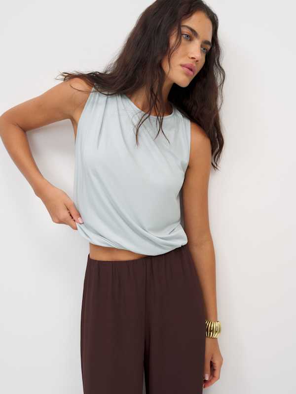 Jaine Knit Top - Soft Blue