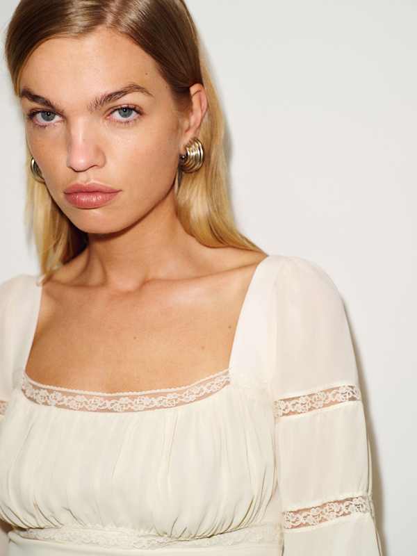 Claribel Dress - Cream