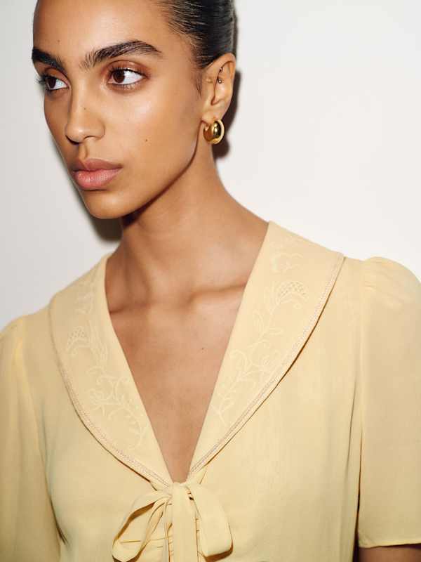 Hiroka Dress - Parmesan