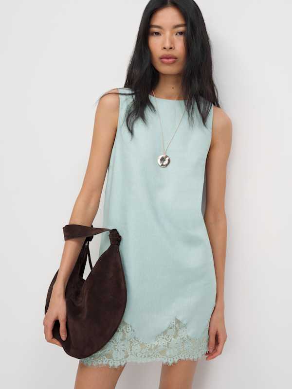 Jessalyn Linen Dress - Aquamarine