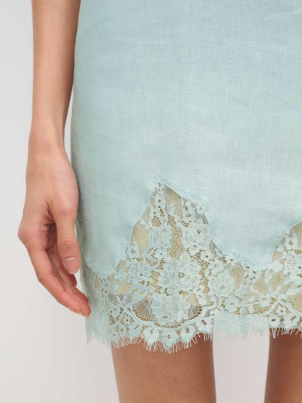 Jessalyn Linen Dress - Aquamarine