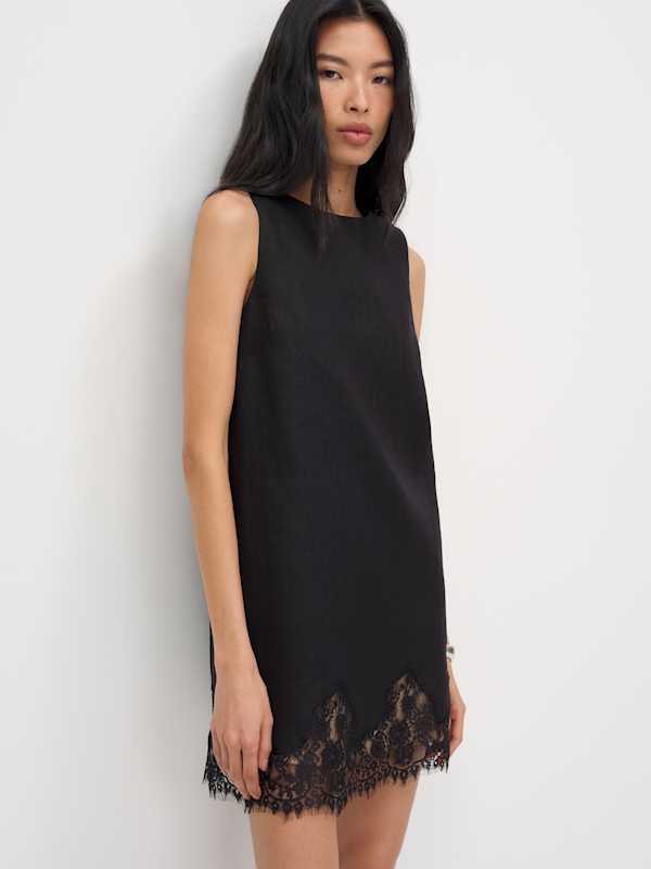 Robe en lin Jessalyn - Noir