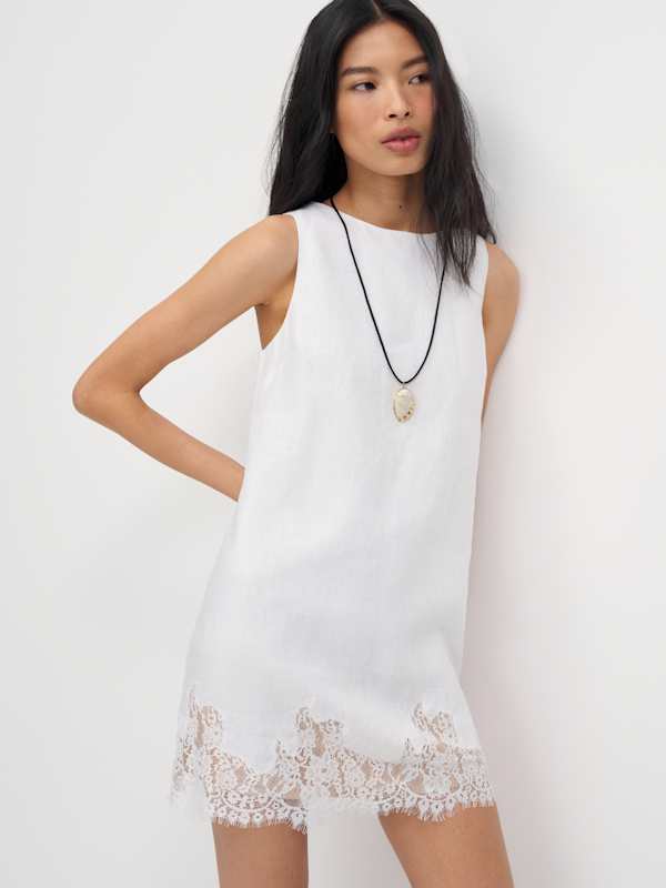 Robe en lin Jessalyn - Blanc