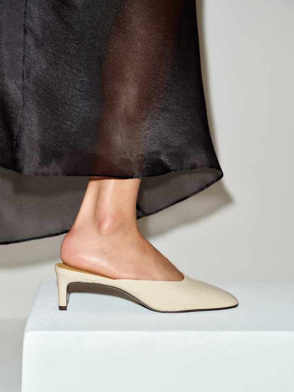 Inez Heeled Mule - Almond Eel