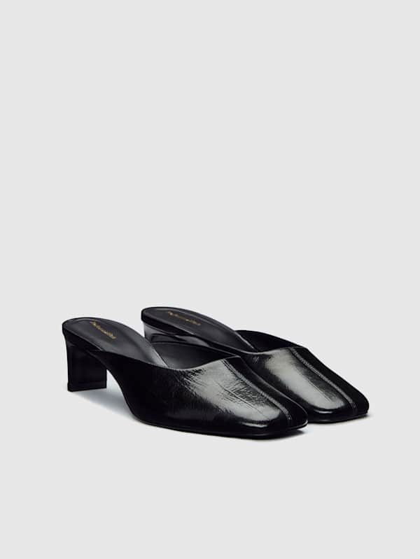 Inez Heeled Mule - Black Eel