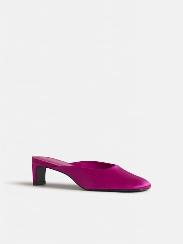 Inez Heeled Mule - Pitaya Satin