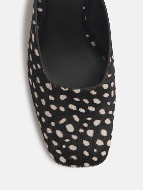 Inez Heeled Mule - Spotted Haircalf