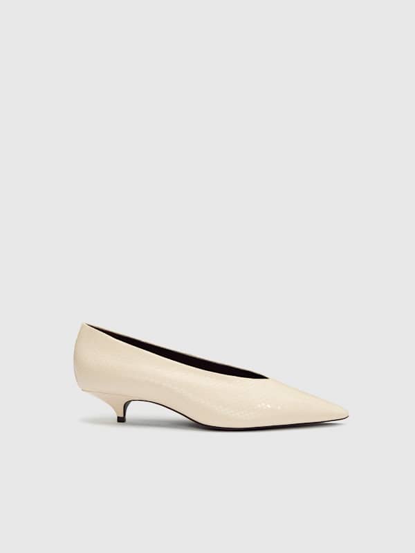 Calista Kitten Heel Pump - Almond Watersnake