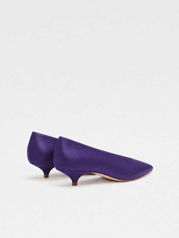 Calista Kitten Heel Pump - Regal Satin