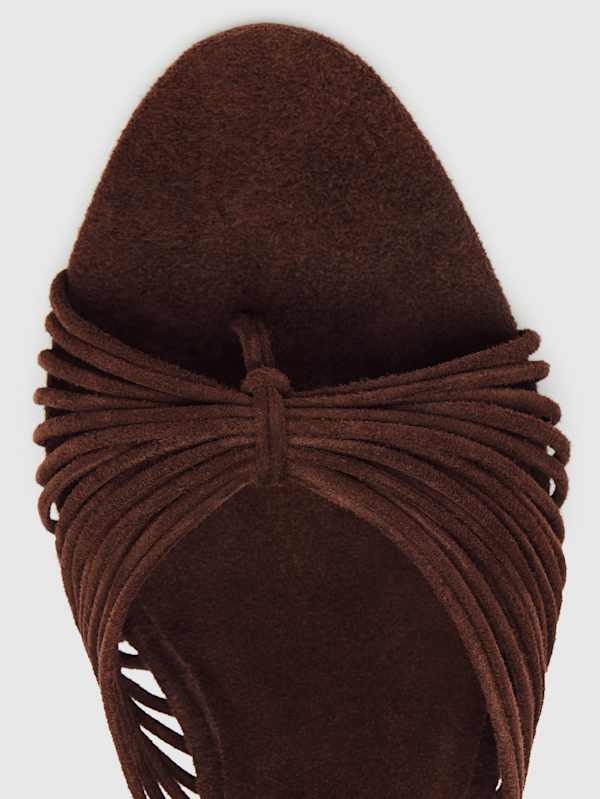 Woodlyn Heeled Thong - Espresso Suede